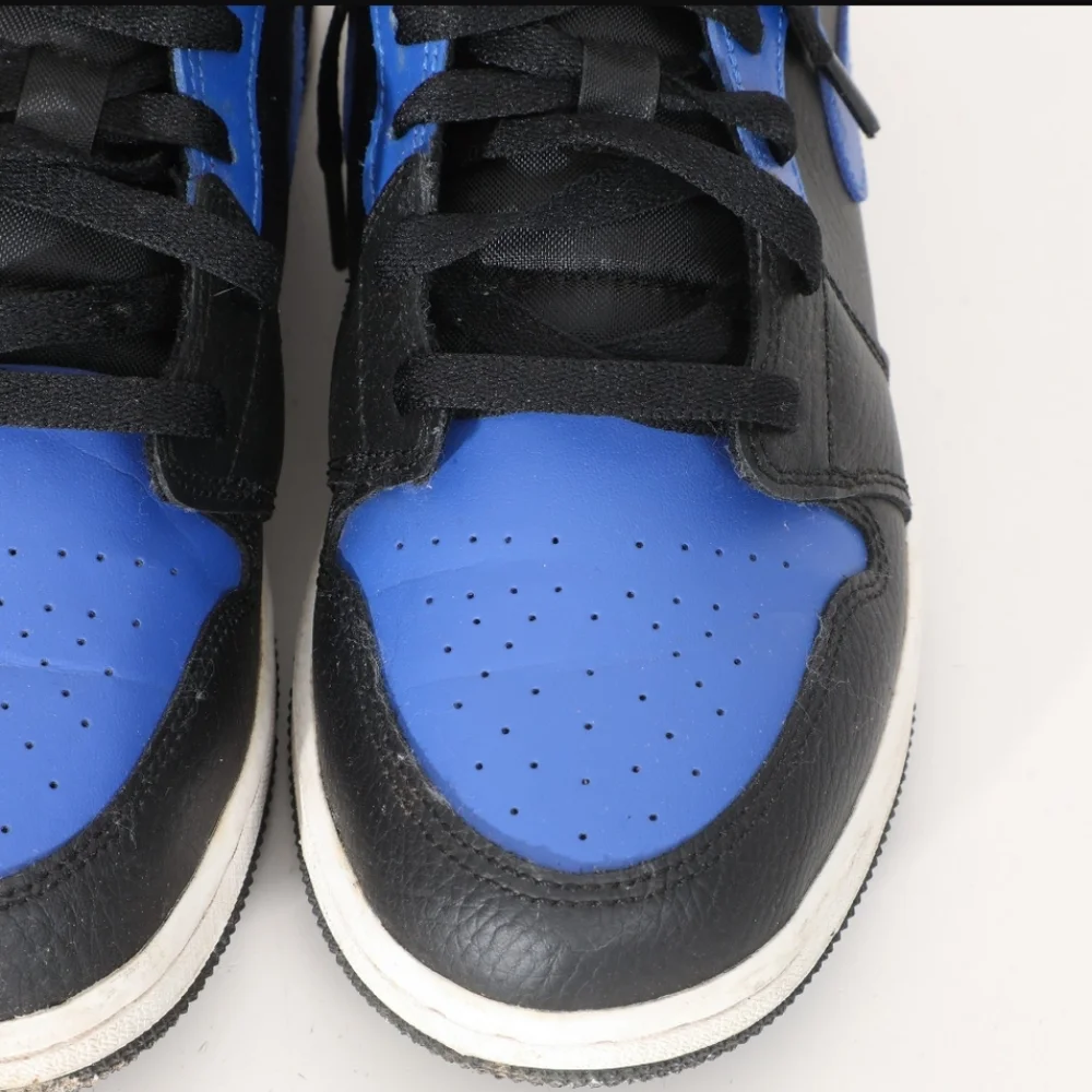 Nike Air Jordan 1 Mid Hyper Royal 555725-077 With Box, Mens Size 7